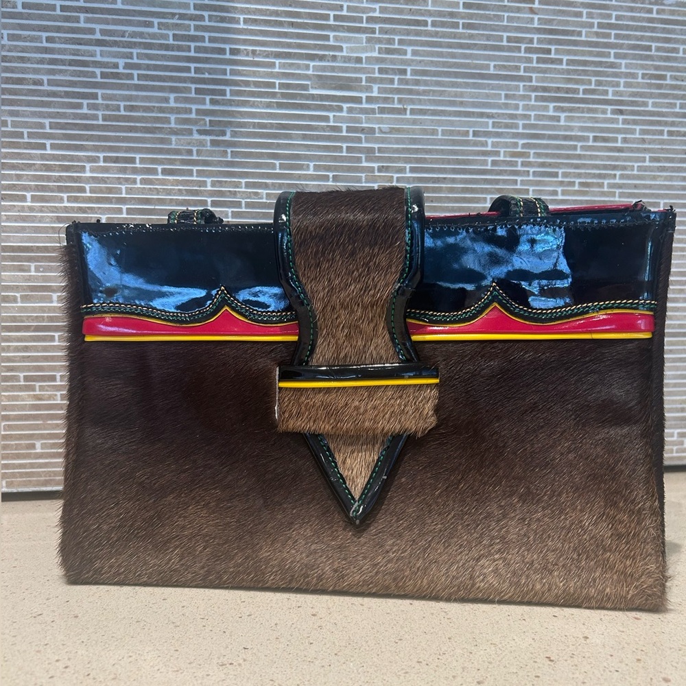 Handcrafted Colombian Cowhide Leather Carriel Bag - Traditional Satchel